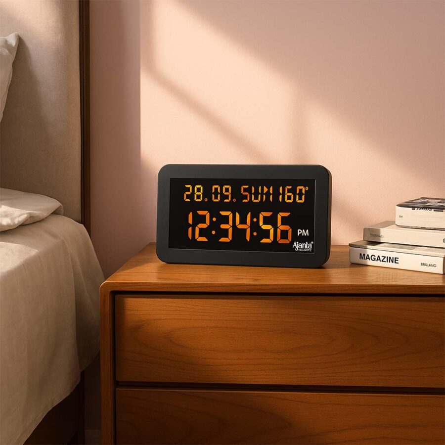Digital Calendar Wall Clock – DC-157 MC – ORANGE