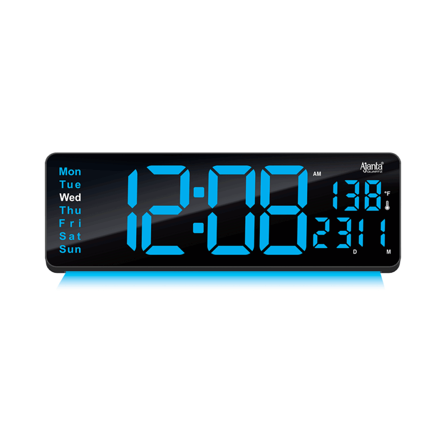 Digital Calendar Wall Clock – DC-187 MC – BLUE