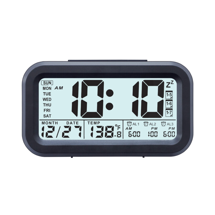 Wall Clock – Desktop Display – LCD Clock – Calendar Clock – LCD 150 – BLACK