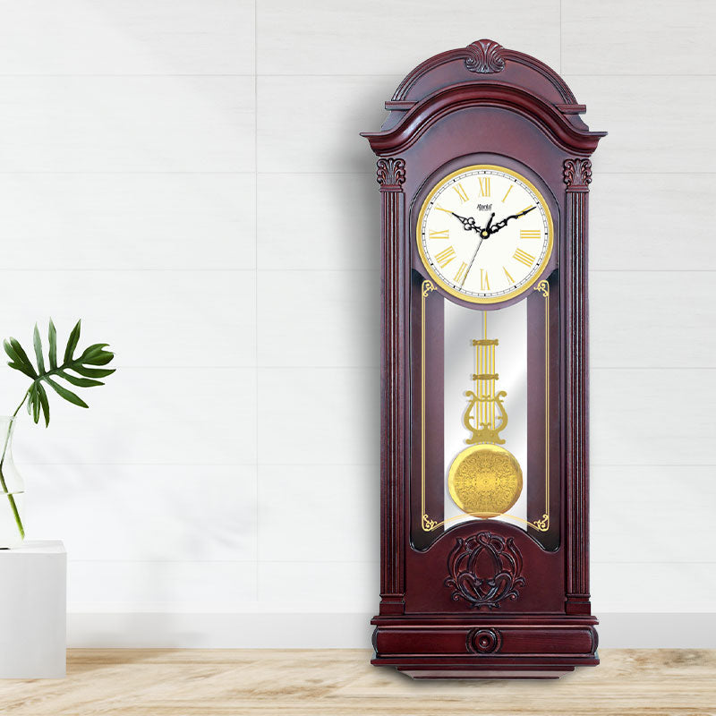 Grandfather Series Rhythmic Pendulum Clock – GF – 157 Mahogany