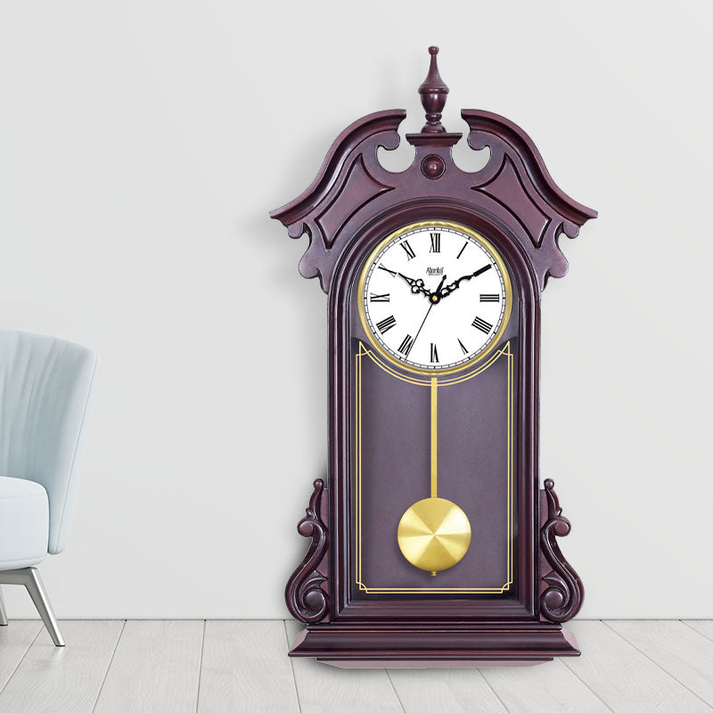 Grandfather Series Rhythmic Pendulum Clock – GF – 197 Oak Wood