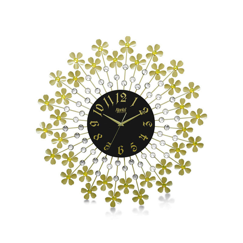 Decorative Diamond Wall Clock DS-157 Golden