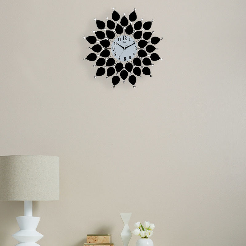 Decorative Diamond Wall Clock DS-147 Black