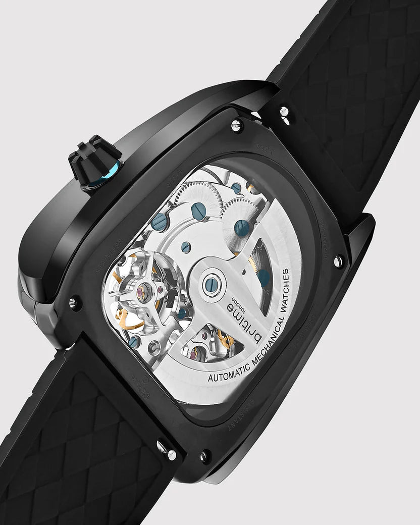 Aventus Men Automatic Black Dial Analog Silicone Watch 101-P40406