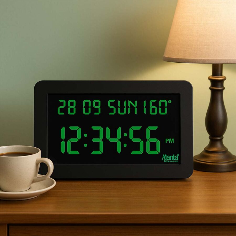 Digital Calendar Wall Clock – DC-157 MC – GREEN