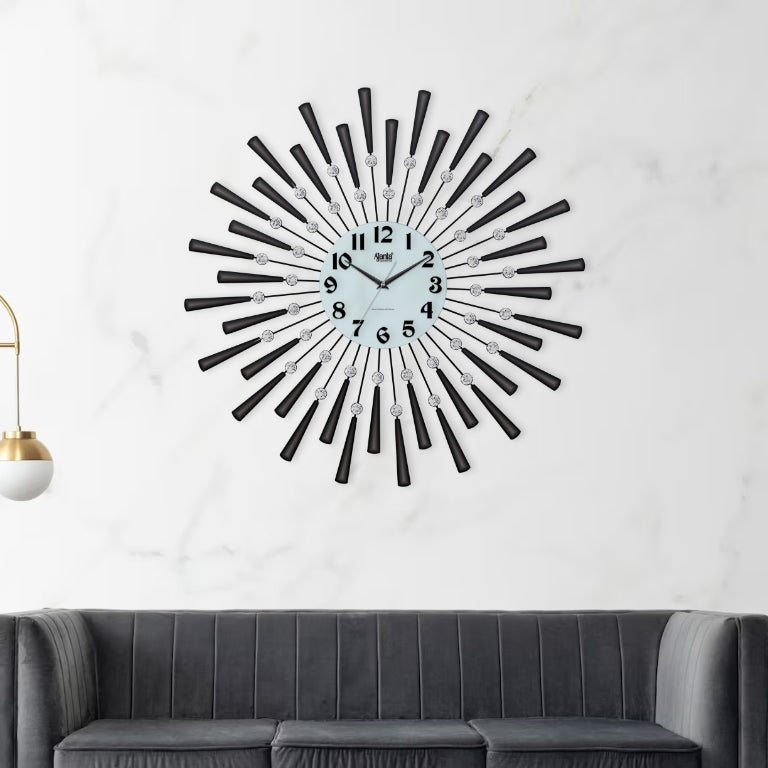 Decorative Diamond Wall Clock DS-217-Black
