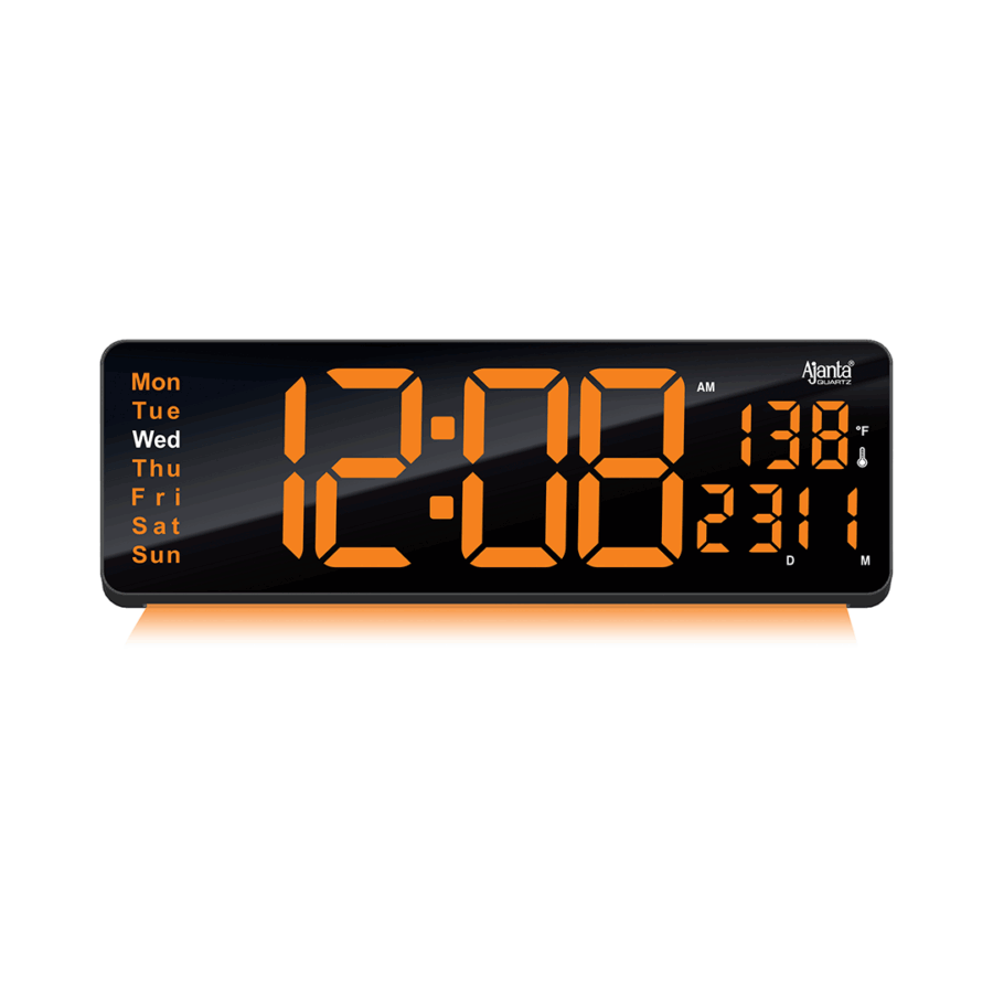 Digital Calendar Wall Clock – DC-187 MC – ORANGE