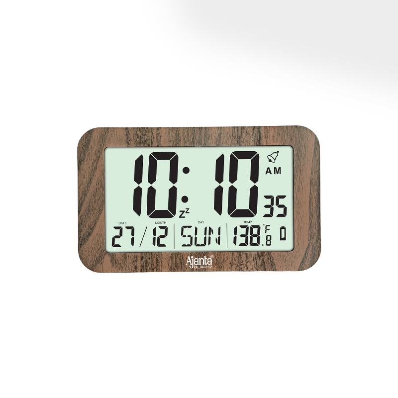 Wall Clock – Desktop Display – LCD Clock – Calendar Clock – LCD 140 – Maple wood