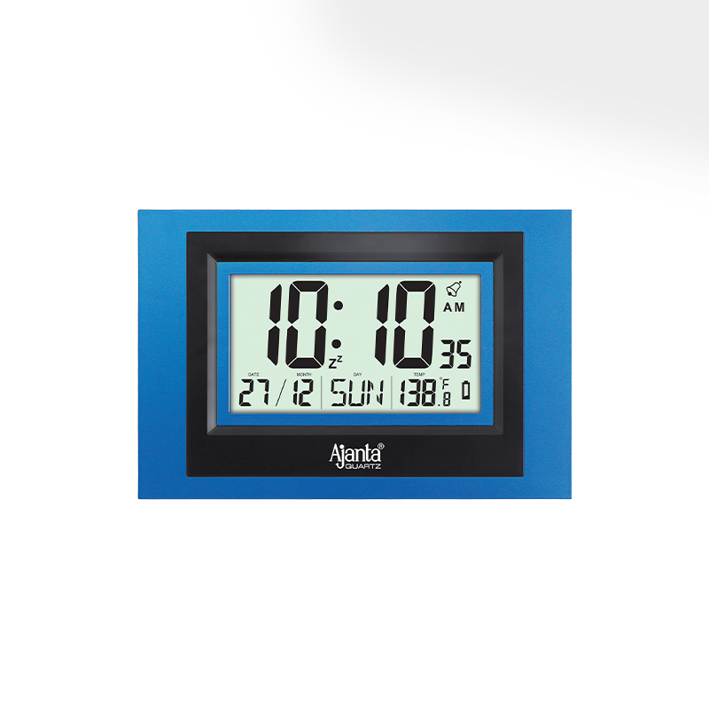 Wall Clock – Desktop Display – LCD Clock – Calendar Clock – LCD 145 – BLUE