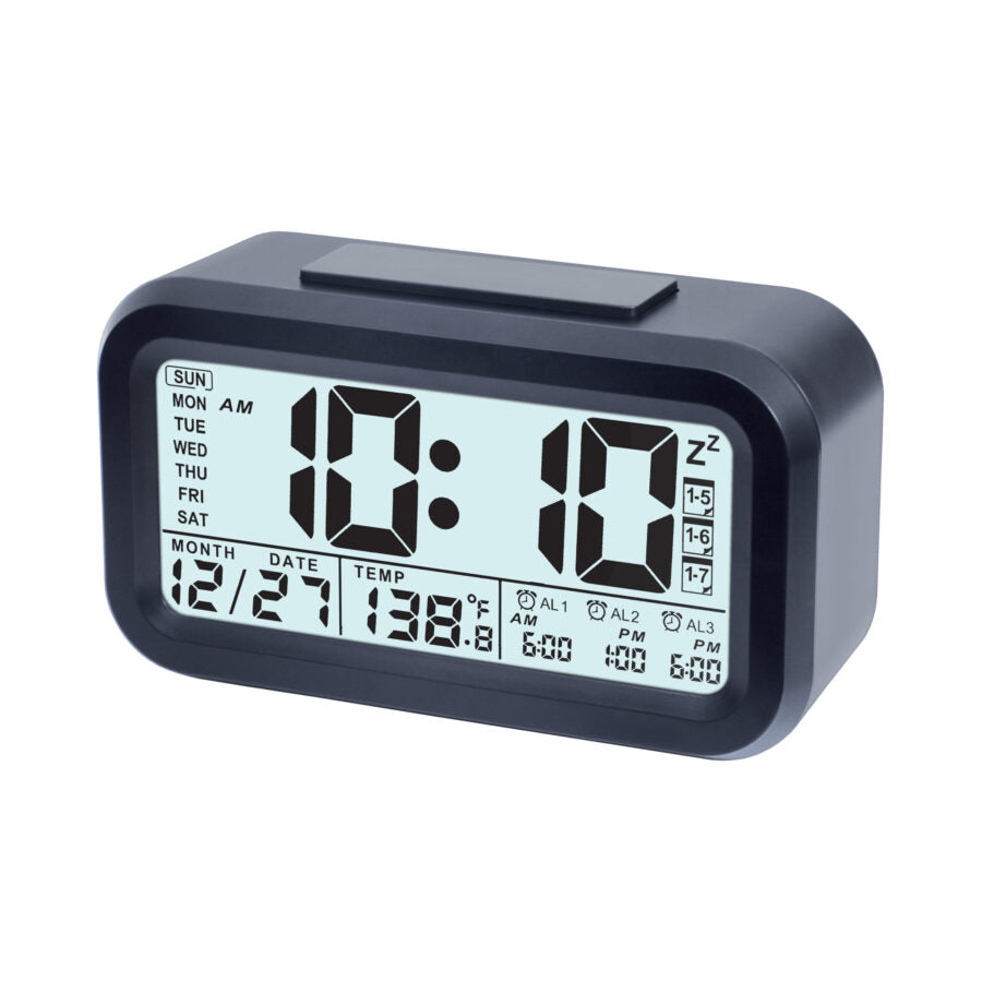 Wall Clock – Desktop Display – LCD Clock – Calendar Clock – LCD 150 – BLACK