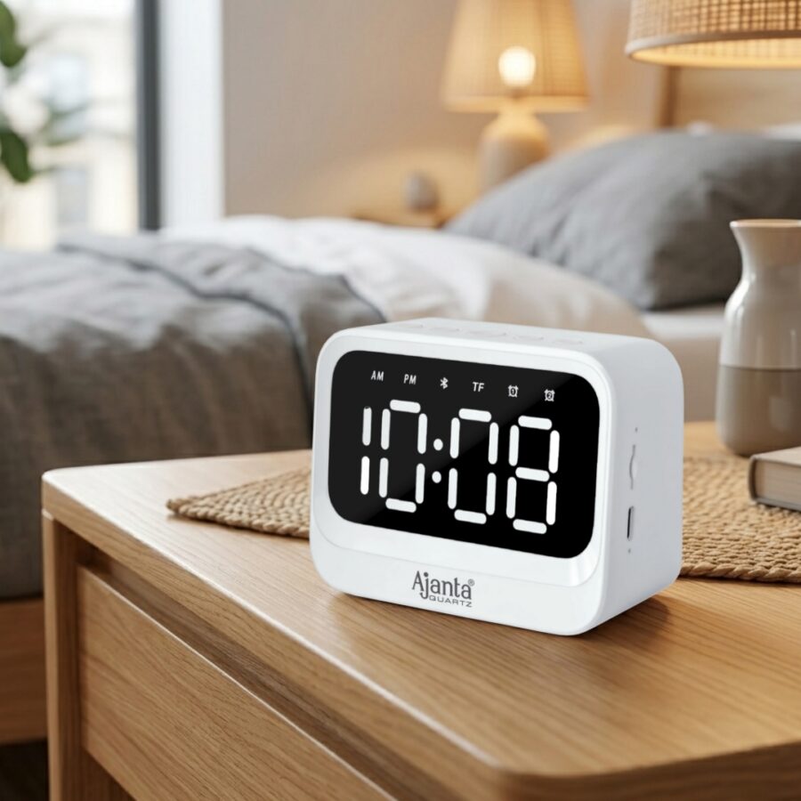 Wall Clock – Digital Clock – Digital Alarm Clock – DA-160- White