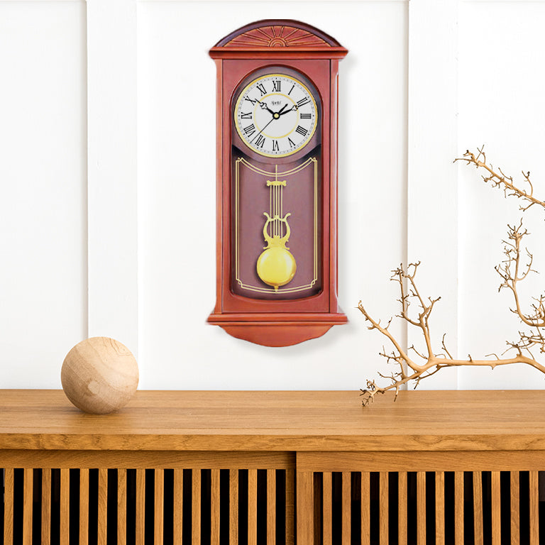 Grandfather Series Rhythmic Pendulum Clock – GF – 187 Maple Wood