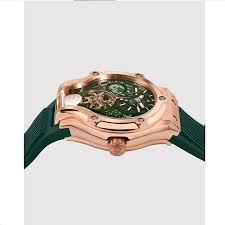 Britime - Men Automatic Green Dial Analog Silicone Watch 777-P31412
