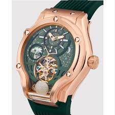 Britime - Men Automatic Green Dial Analog Silicone Watch 777-P31412