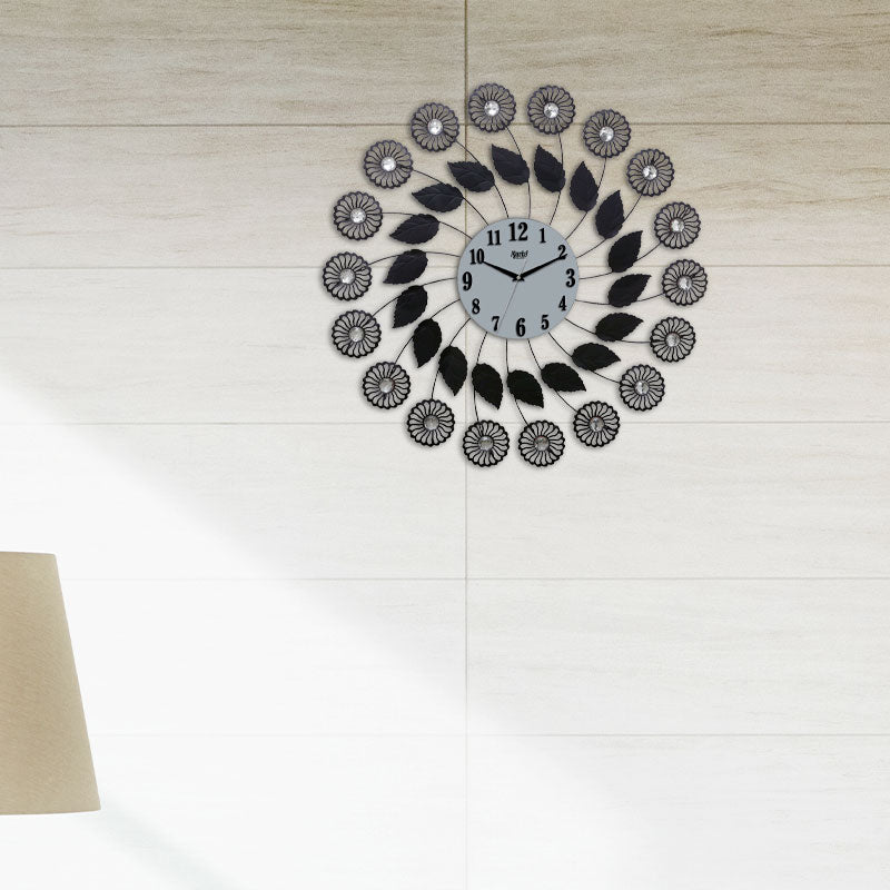 Decorative Diamond Wall Clock D.S. 187 Black