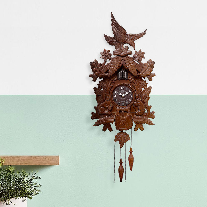 Hand Crafted Cuckoo Clock – Cuckoo 007 – Brown